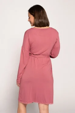 Robe pré-mamã com renda no tom