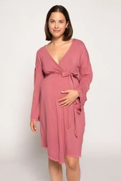 Robe pré-mamã com renda no tom