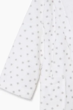 Roupão de banho crianças friso 100% algodão estrelas