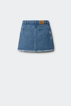 Saia jeans estrelas menina