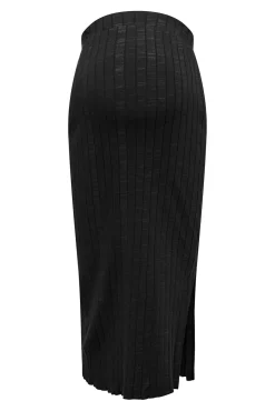 Saia midi canelada maternity