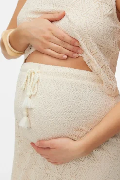 Saia midi de renda maternity