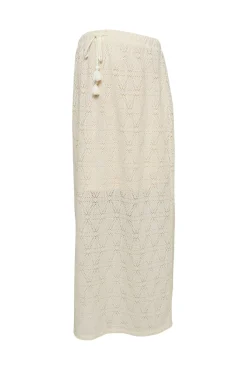 Saia midi de renda maternity