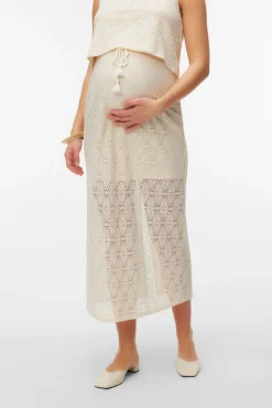 Saia midi de renda maternity