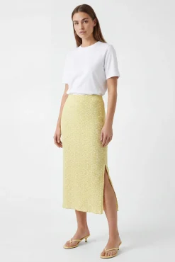Saia midi estampada