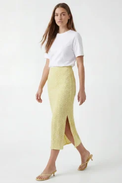 Saia midi estampada
