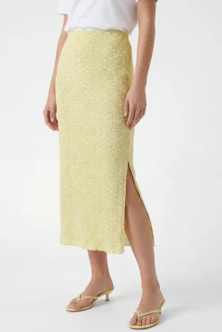 Saia midi estampada