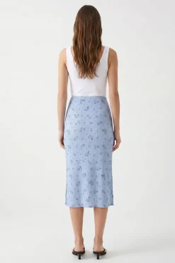Saia midi estampada