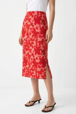 Saia midi estampada