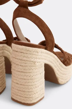 Sandalia plataforma crochet
