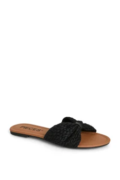Sandálias de juta com laço