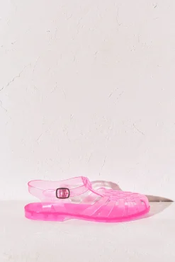 Sandálias jelly rosa