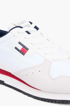 Sapatilhas runner Tommy Jeans brancas com detalhes em contraste