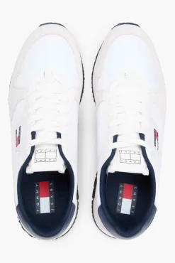 Sapatilhas runner Tommy Jeans brancas com detalhes em contraste