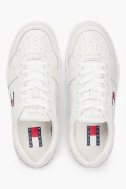 Sapatilhas Tommy Jeans brancas com logo bandeira