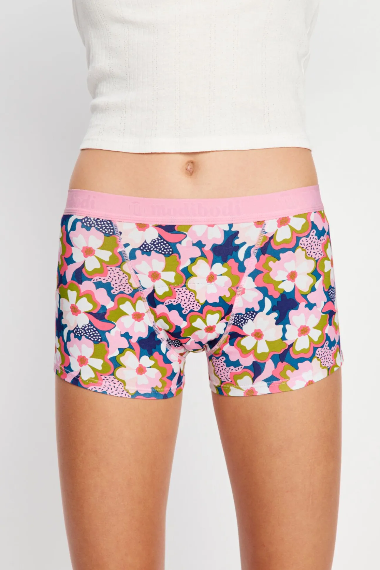 Short Menstrual Teen em Algodão Orgânico Fluxo Super Pink