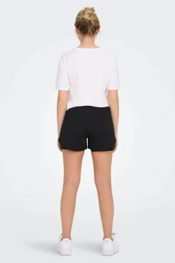 Shorts corte solto cintura média