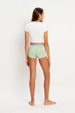 Shorts Menstrual SmileyWorld® para Adolescentes Algodão Orgânico Super Verde Flow