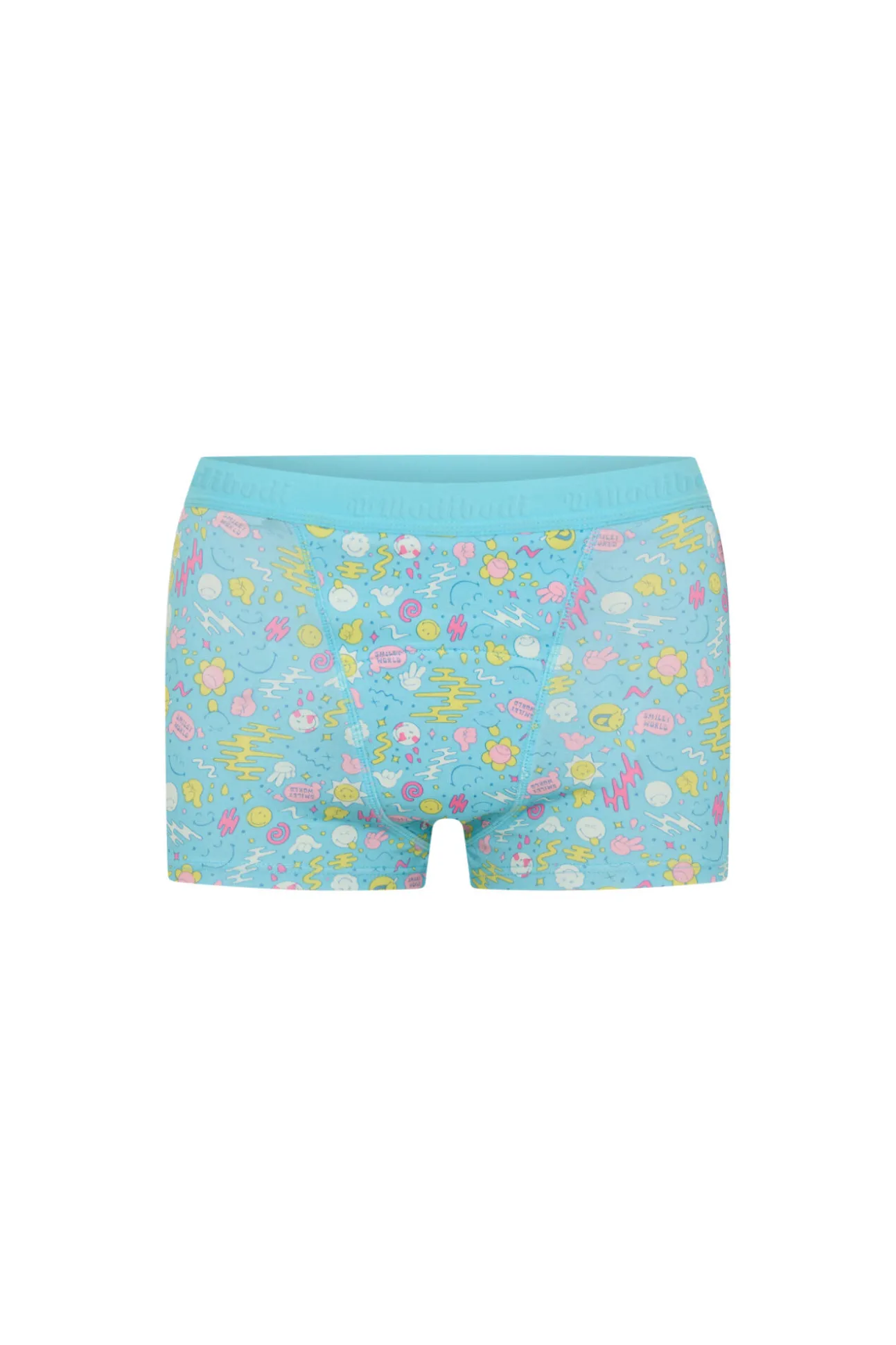 SmileyWorld® Short Menstrual Teen em Algodão Orgânico Fluxo Super Blue