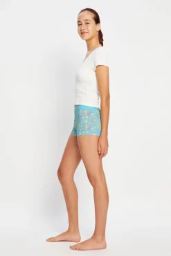 SmileyWorld® Short Menstrual Teen em Algodão Orgânico Fluxo Super Blue