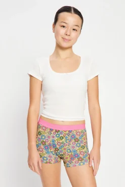 SmileyWorld® Short Menstrual Teen em Algodão Orgânico Fluxo Super Pink
