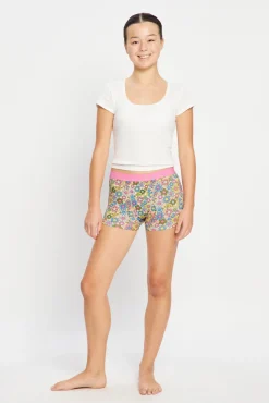 SmileyWorld® Short Menstrual Teen em Algodão Orgânico Fluxo Super Pink