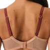 Soutien balconette em renda floral telha