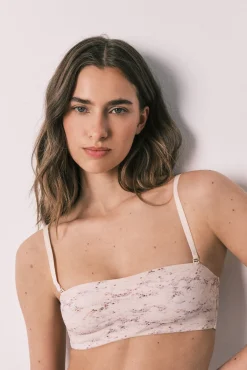 Soutien bandeau sem costura estampado serpente