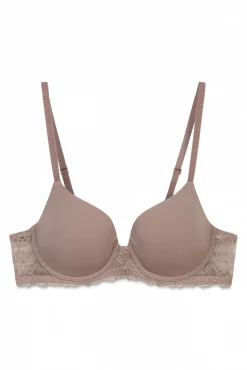 Soutien clássico em microfibra e renda bege BEAUTIFUL