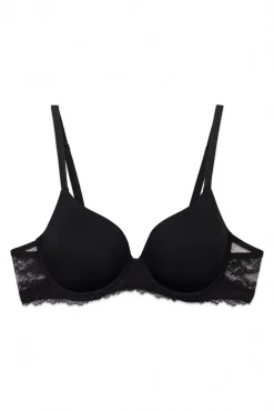 Soutien clássico em microfibra e renda preto BEAUTIFUL