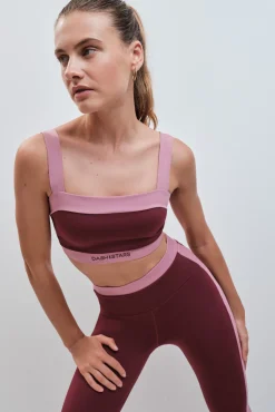 Soutien desportivo bandeau 4D Stretch burgundy