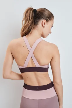 Soutien desportivo 4D Stretch color block rosa