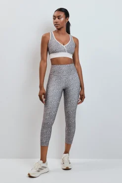 Soutien desportivo 4D Stretch estampado manchas marrom