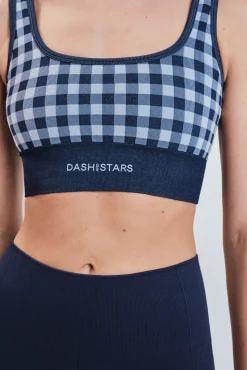 Soutien desportivo SEAMLESS COMFORT estampado vichy azul