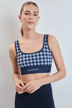 Soutien desportivo SEAMLESS COMFORT estampado vichy azul