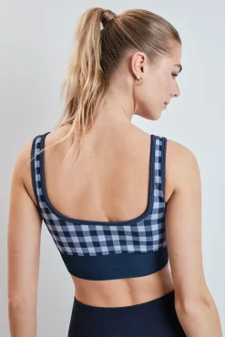 Soutien desportivo SEAMLESS COMFORT estampado vichy azul