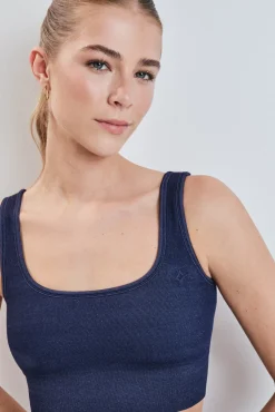 Soutien desportivo SEAMLESS COMFORT estampado vichy azul