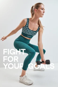 Soutien desportivo SEAMLESS COMFORT estampado vichy azul