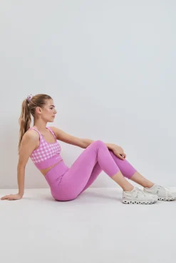 Soutien desportivo SEAMLESS COMFORT estampado vichy rosa