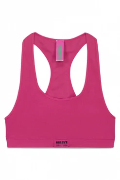 Soutien desportivo sem costura rosa