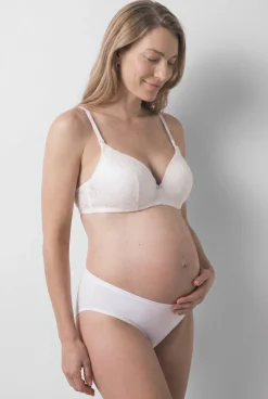 Soutien maternity triangular com enchimento em renda branco LOVELY