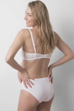 Soutien maternity triangular com enchimento em renda branco LOVELY