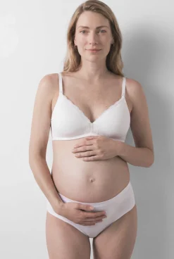 Soutien maternity triangular em algodão branco CHARMING