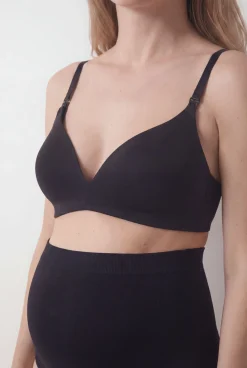 Soutien maternity triangular com enchimento preto LOVELY