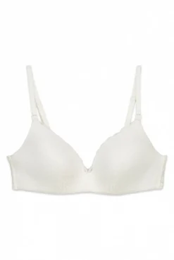 Soutien maternity triangular com enchimento de renda branco LOVELY