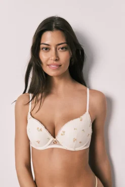 Soutien push up bordado flores GORGEOUS branco