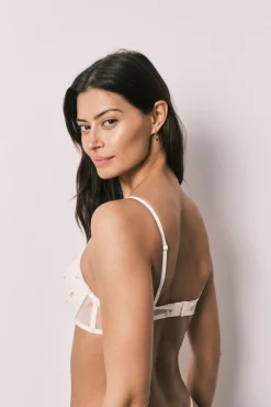 Soutien push up bordado flores GORGEOUS branco