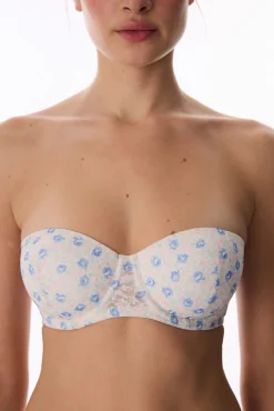 Soutien push-up com aros em renda floral
