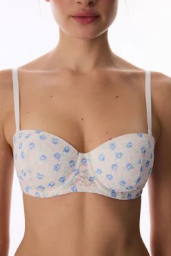 Soutien push-up com aros em renda floral
