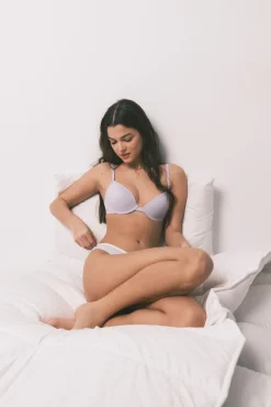 Soutien push-up em algodão lila